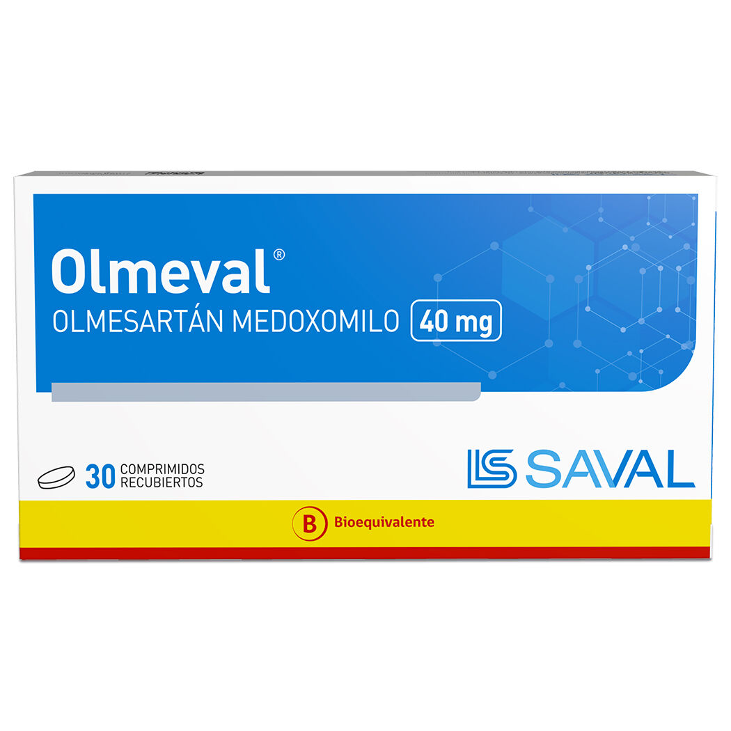 Olmeval (B) Olmesartán 40mg 30 Comprimidos Recubiertos