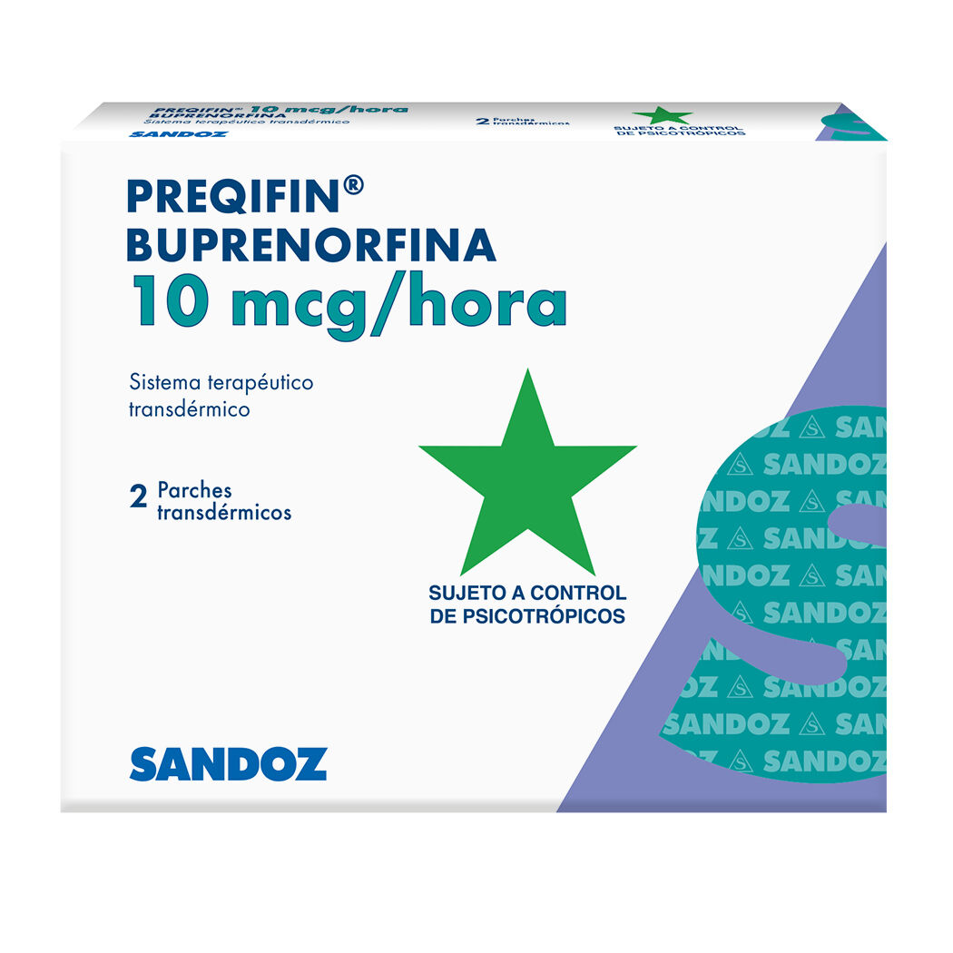 Preqifin Buprenorfina 10mcg/hora 2 Parches
