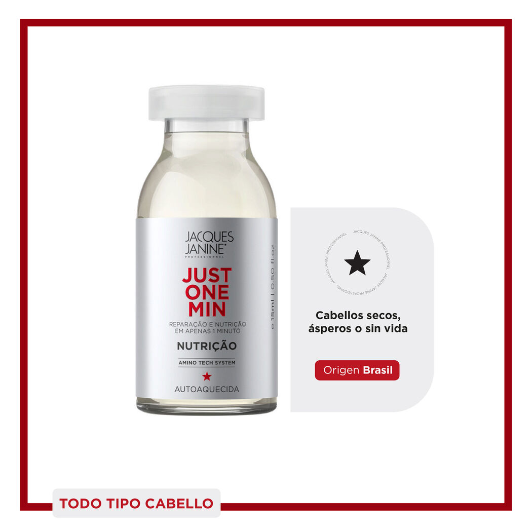 Ampolla para Nutricion Capilar Extrema Jacques Janine Just One Min 15ml