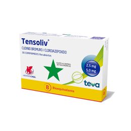 Tensoliv 2.5/5.0 Bromuro De Clidinio / Clordiazepoxido 30 Comprimidos Recubiertos