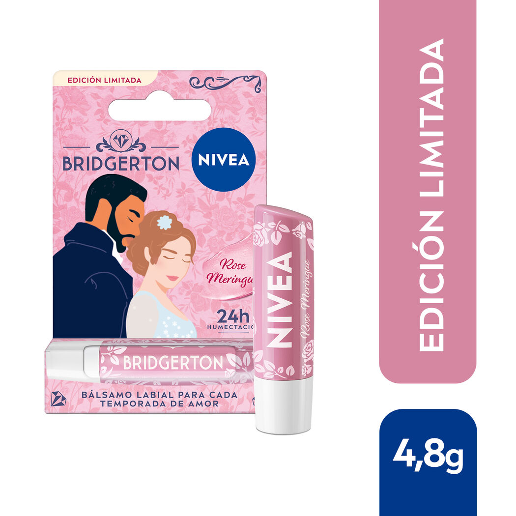 NIVEA Bálsamo Labial Rose Meringue Edición Limitada Bridgerton 4,8gr