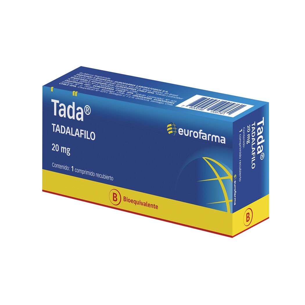 Tada (B) Tadalafilo 20mg 1 Comprimido Recubierto