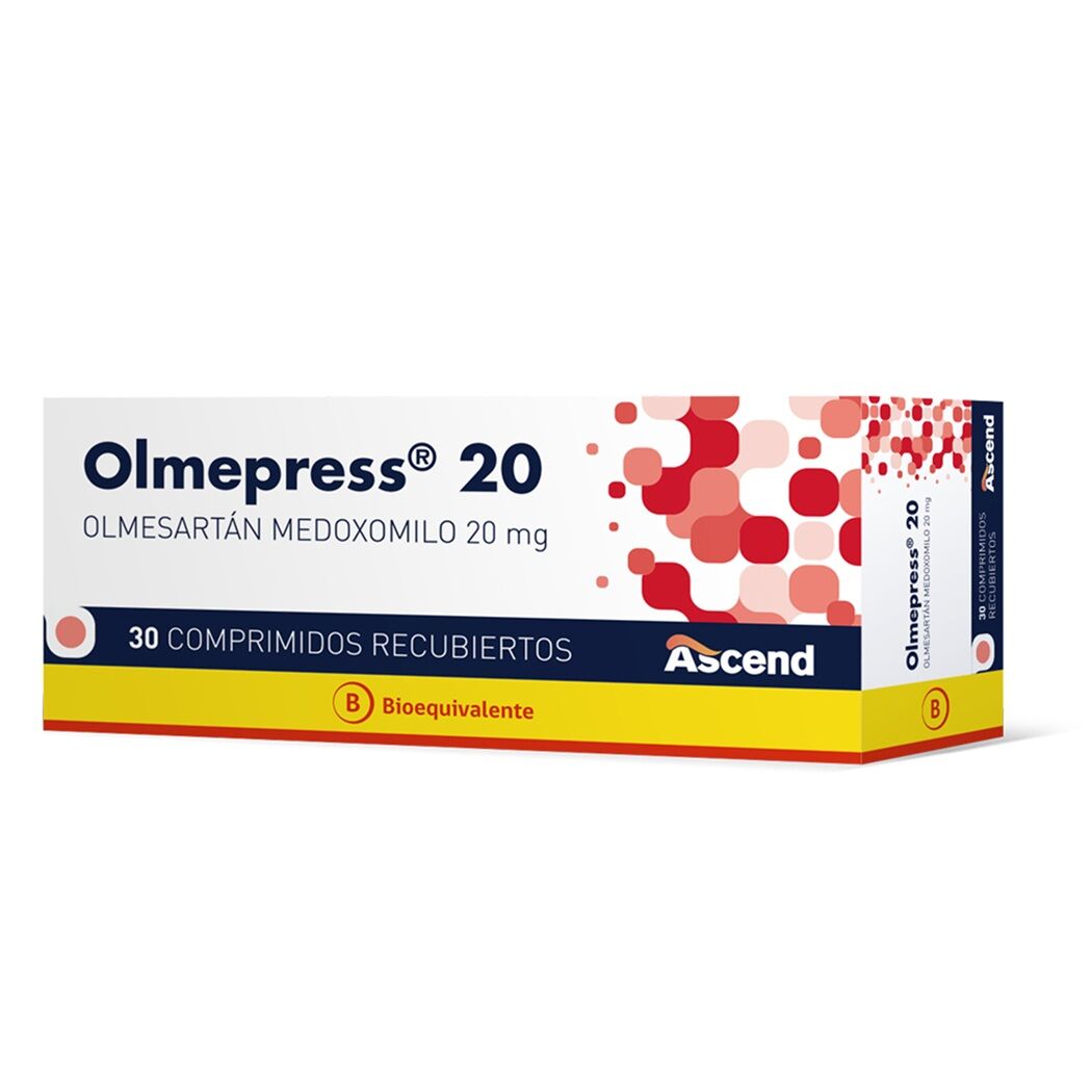 Olmepress (B) Olmesartan 20mg 30 Comprimidos Recubiertos