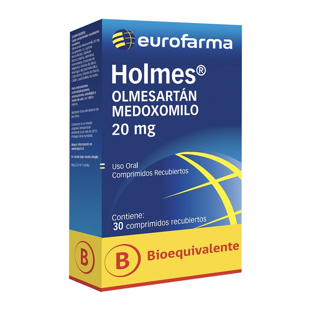 Holmes (B) Olmesartán 20mg 30 Comprimidos Recubiertos