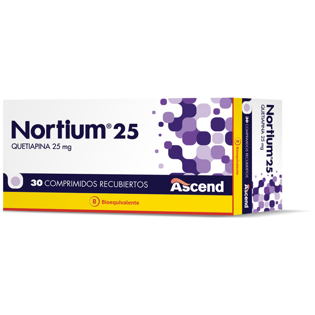 Nortium (B) Quetiapina 25mg 30 Comprimidos Recubiertos