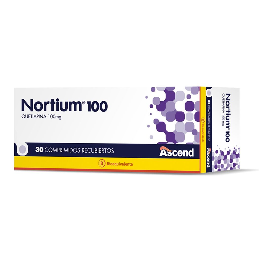 Nortium (B) Quetiapina 100mg 30 Comprimidos Recubiertos