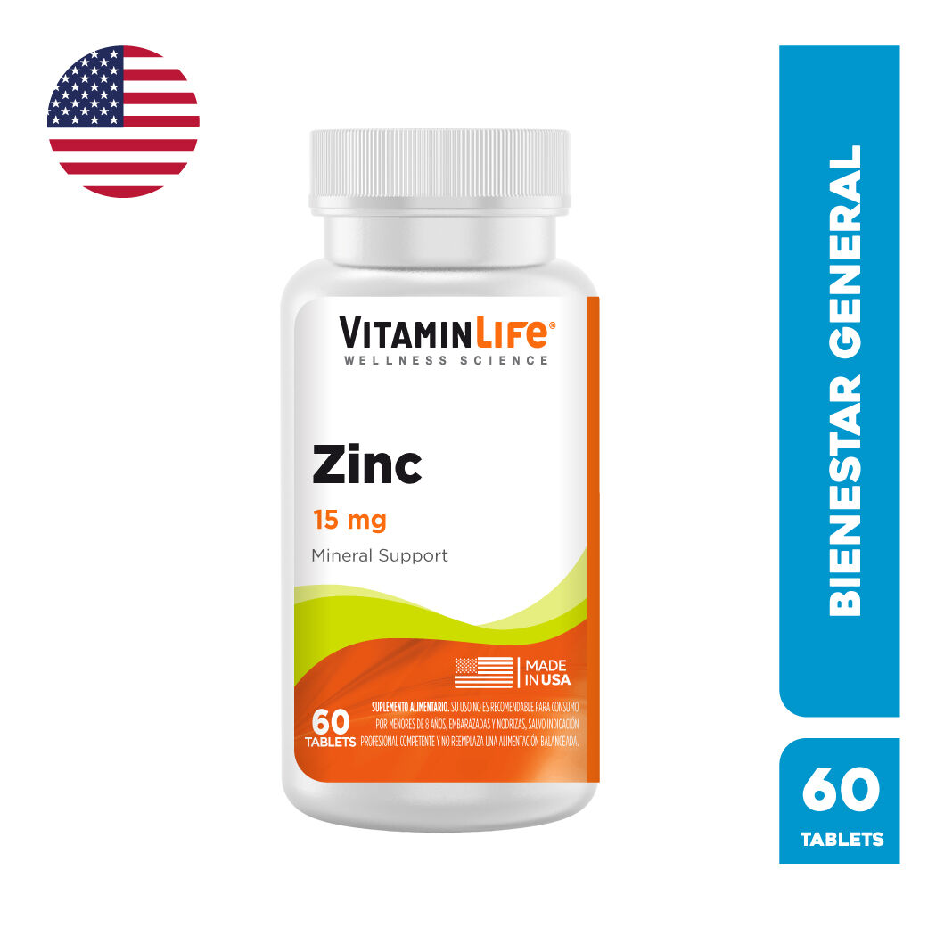 VitaminLife Zinc-15 60 Tabletas