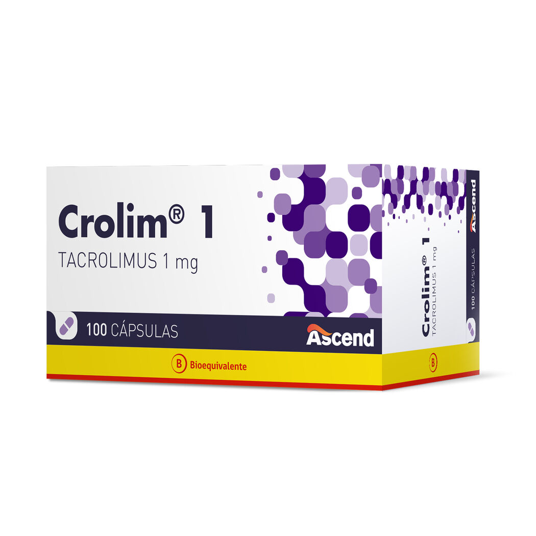 Crolim (B) Tacrolimus 1mg 100 Cápsulas