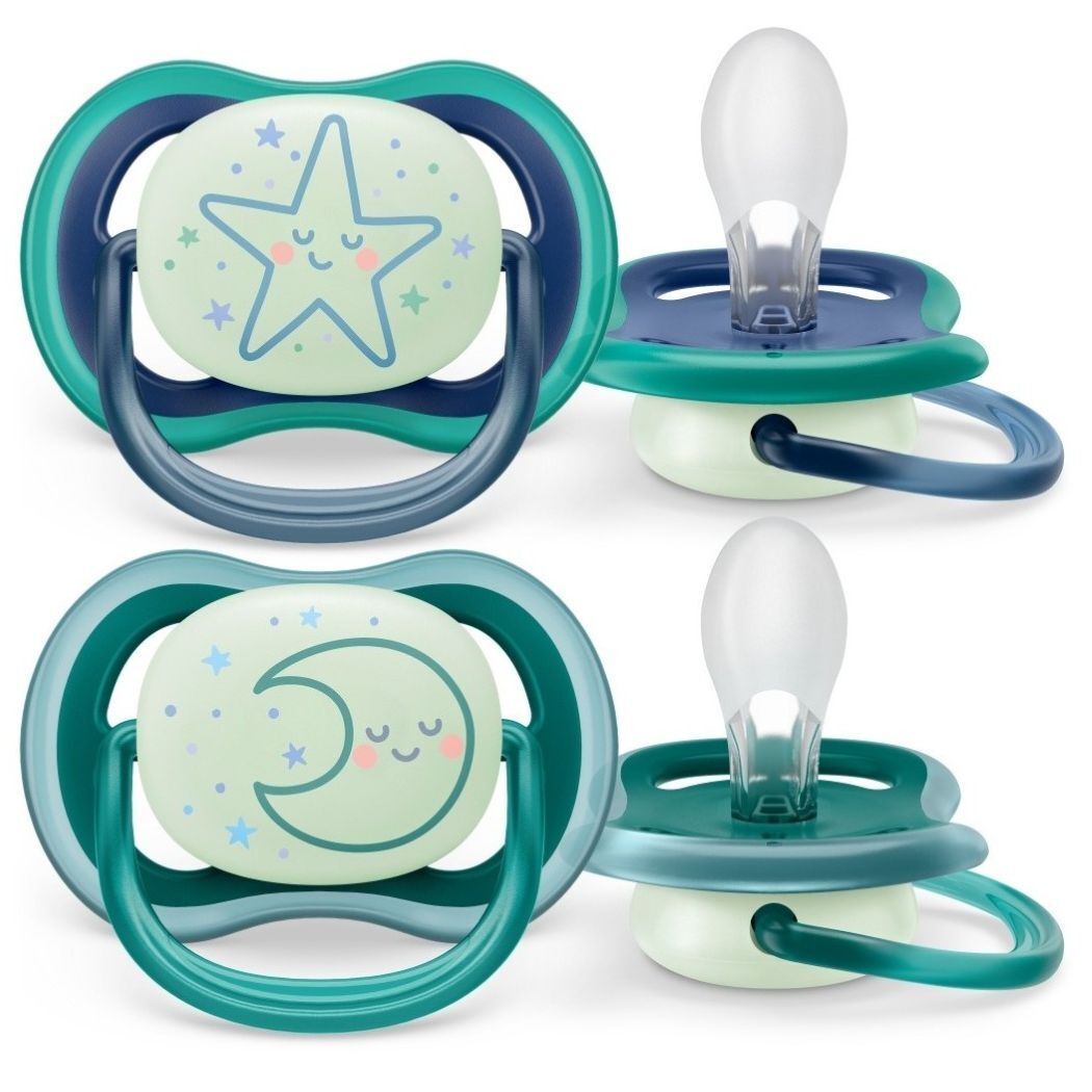 Chupete Avent Ultra Air Nocturno 6-18m SCF376/13 verde