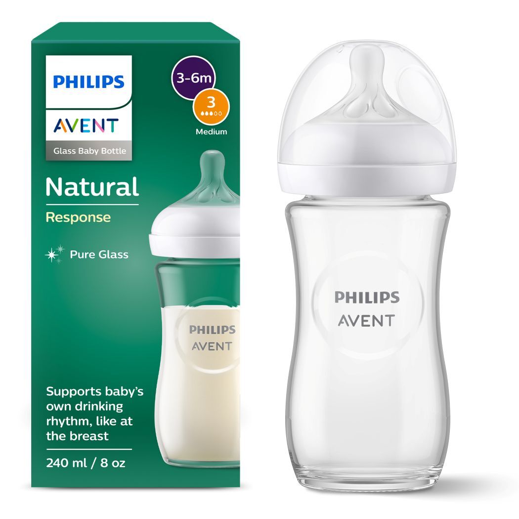 Mamadera Avent Natural de Vidrio 240ml Traslucida SCY933/01