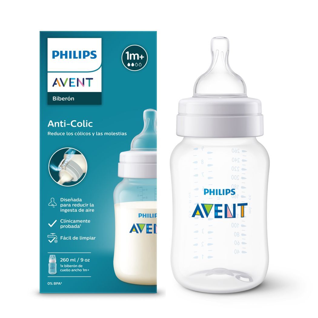 Mamadera Avent Anticolic 260ml Traslucida SCY103/01