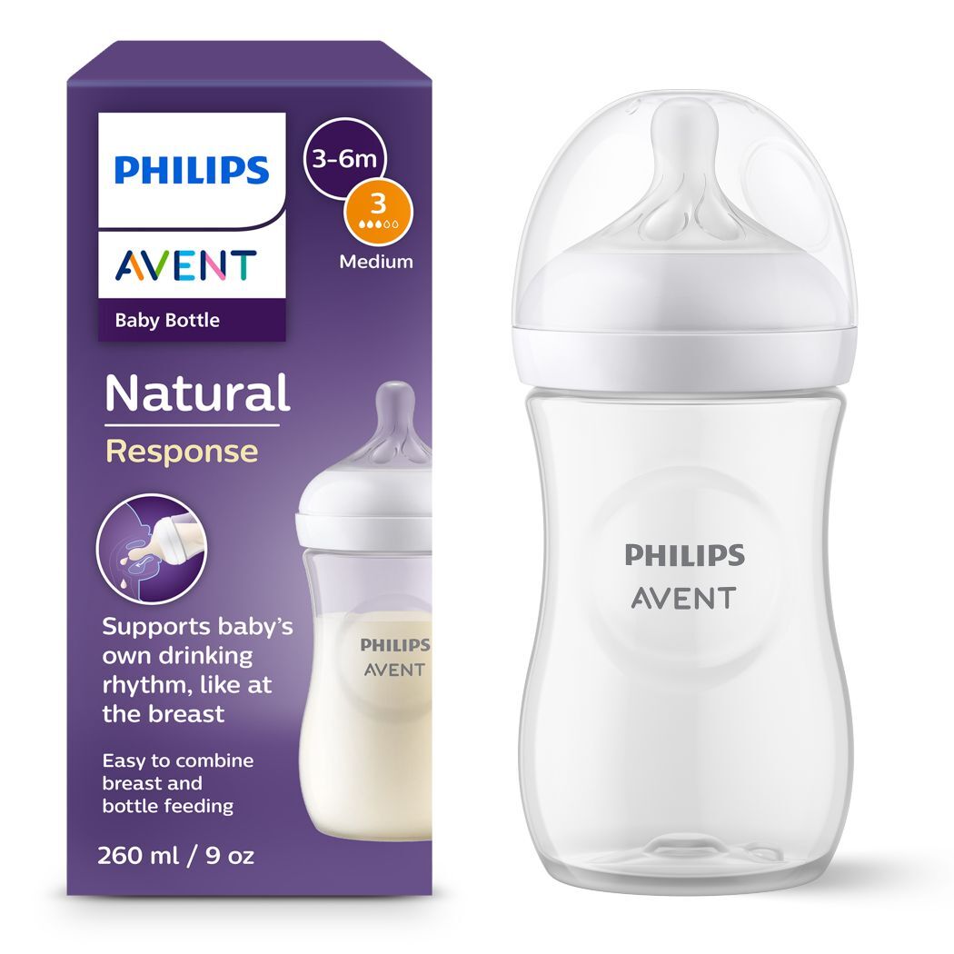 Mamadera Avent Natural 260ml Traslucida SCY903/01