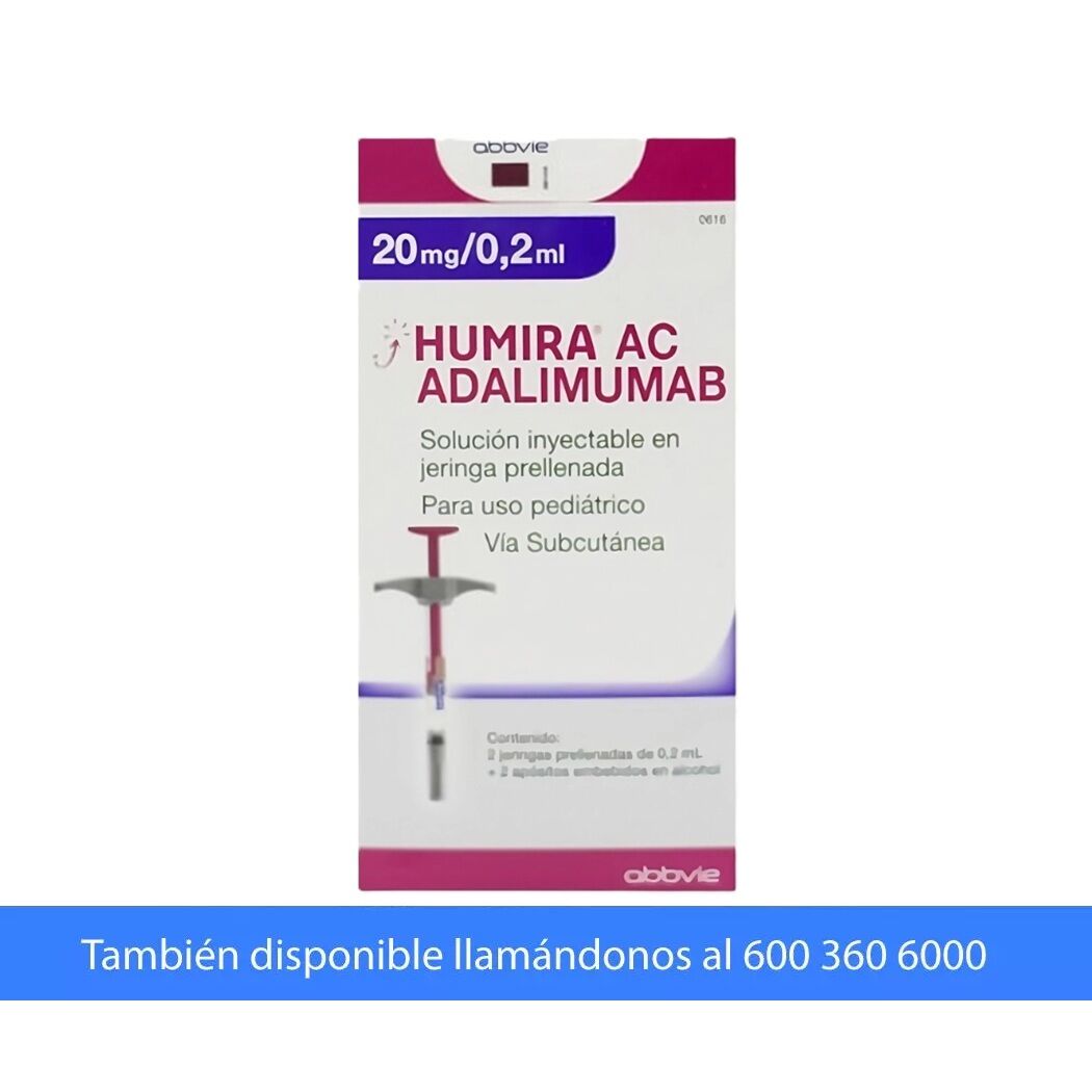 Humira AC 20mg/0.2ml Inyectable 2 Jeringa Prellenada