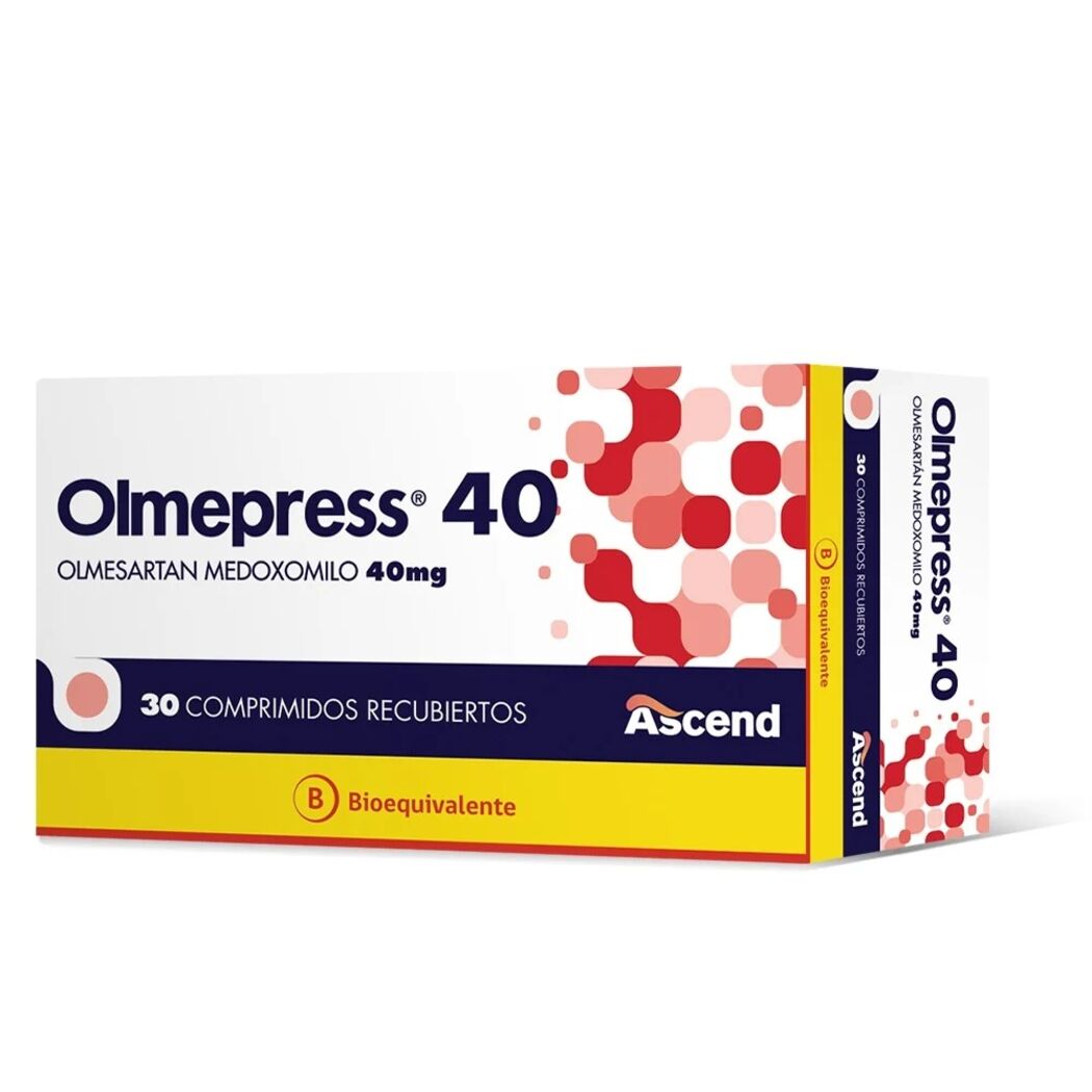 Olmepress (B) Olmesartan 40mg 30 Comprimidos Recubiertos