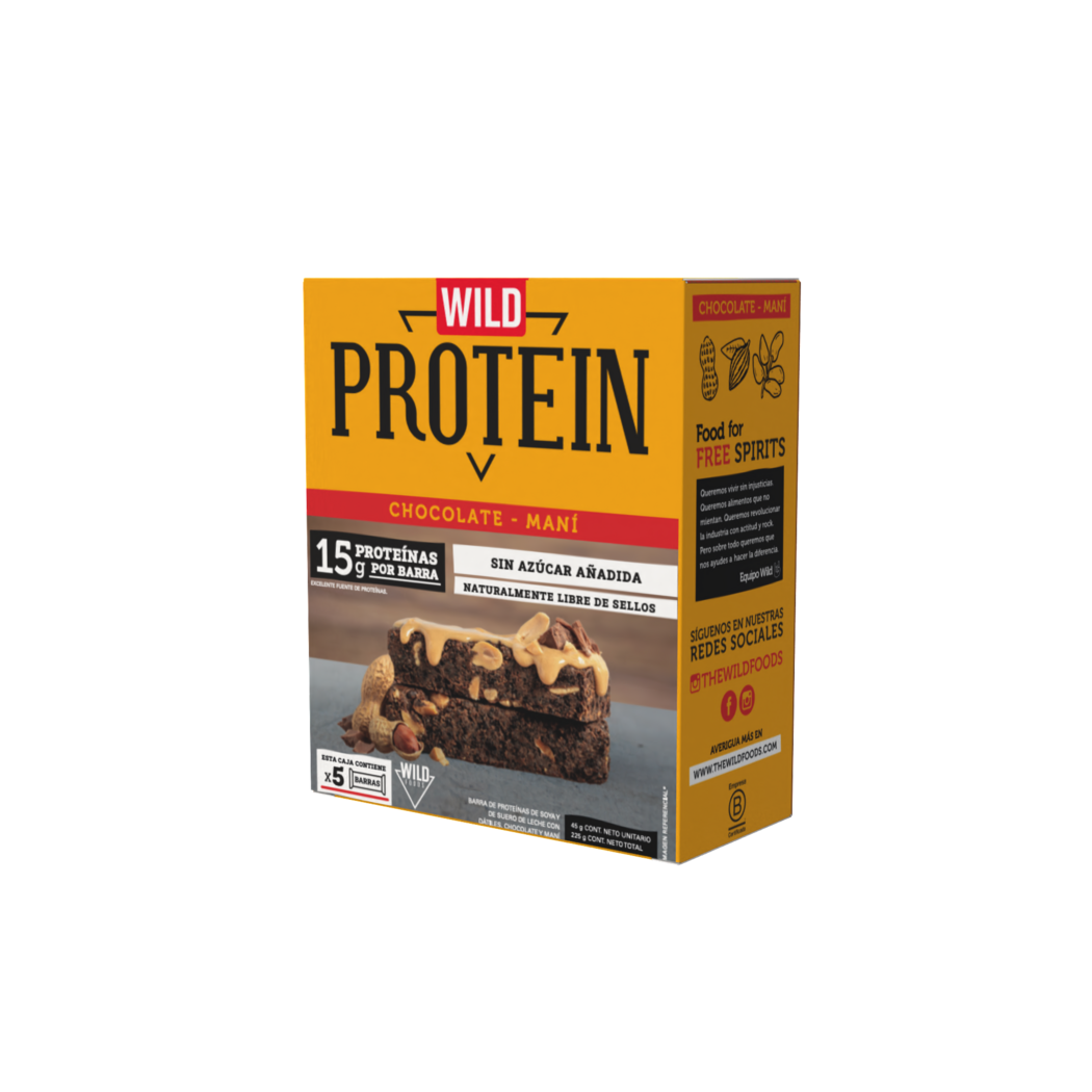 Pack Wild Protein Chocolate + Maní 5 Unidades