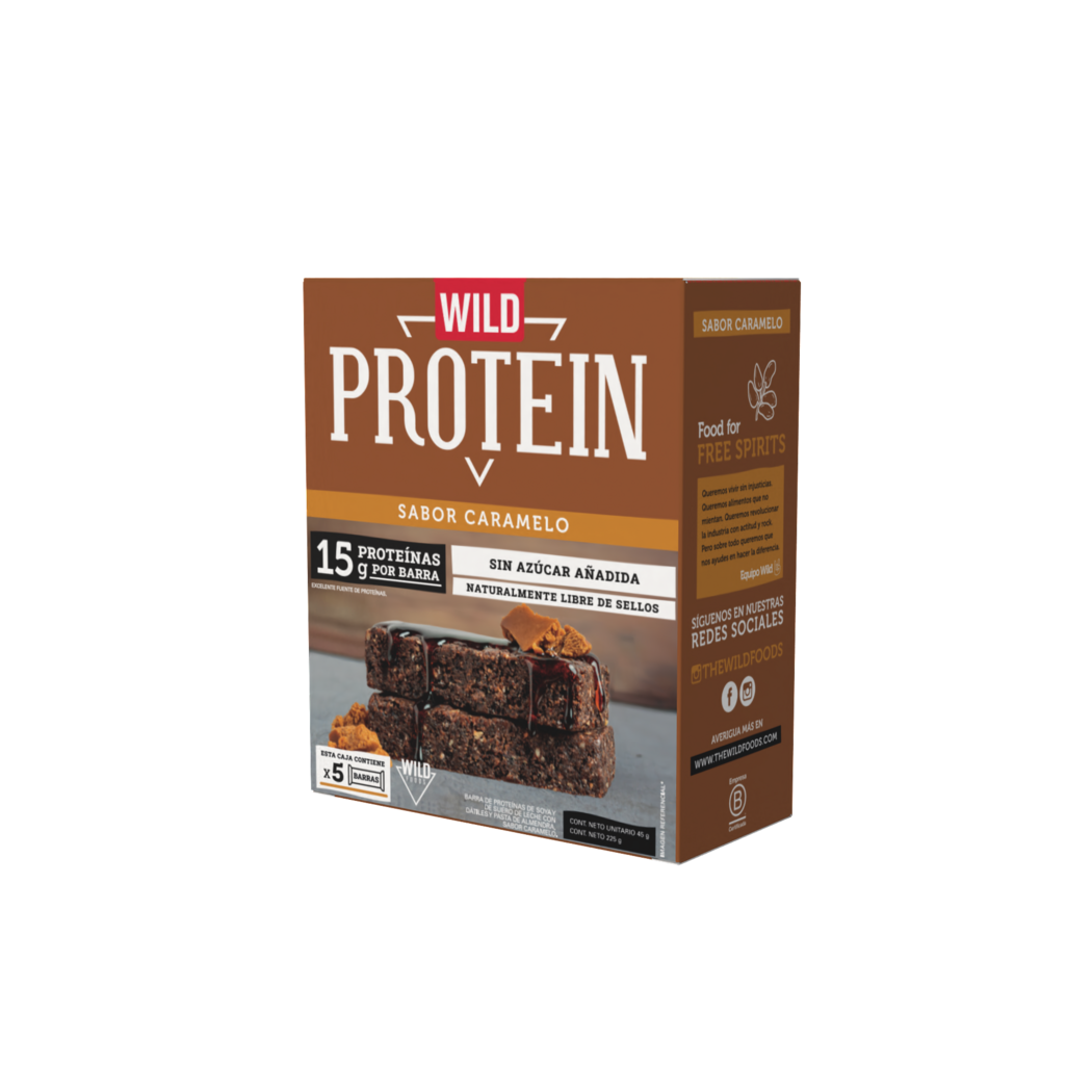 Wild Protein Barra de Caramelo 5 Unidades