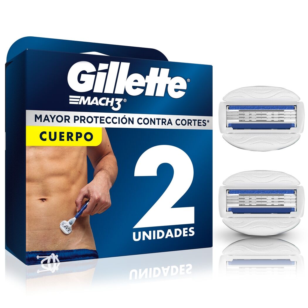 Repuesto Para Máquina de Afeitar Gillette Mach3 Cuerpo 2 Unidades