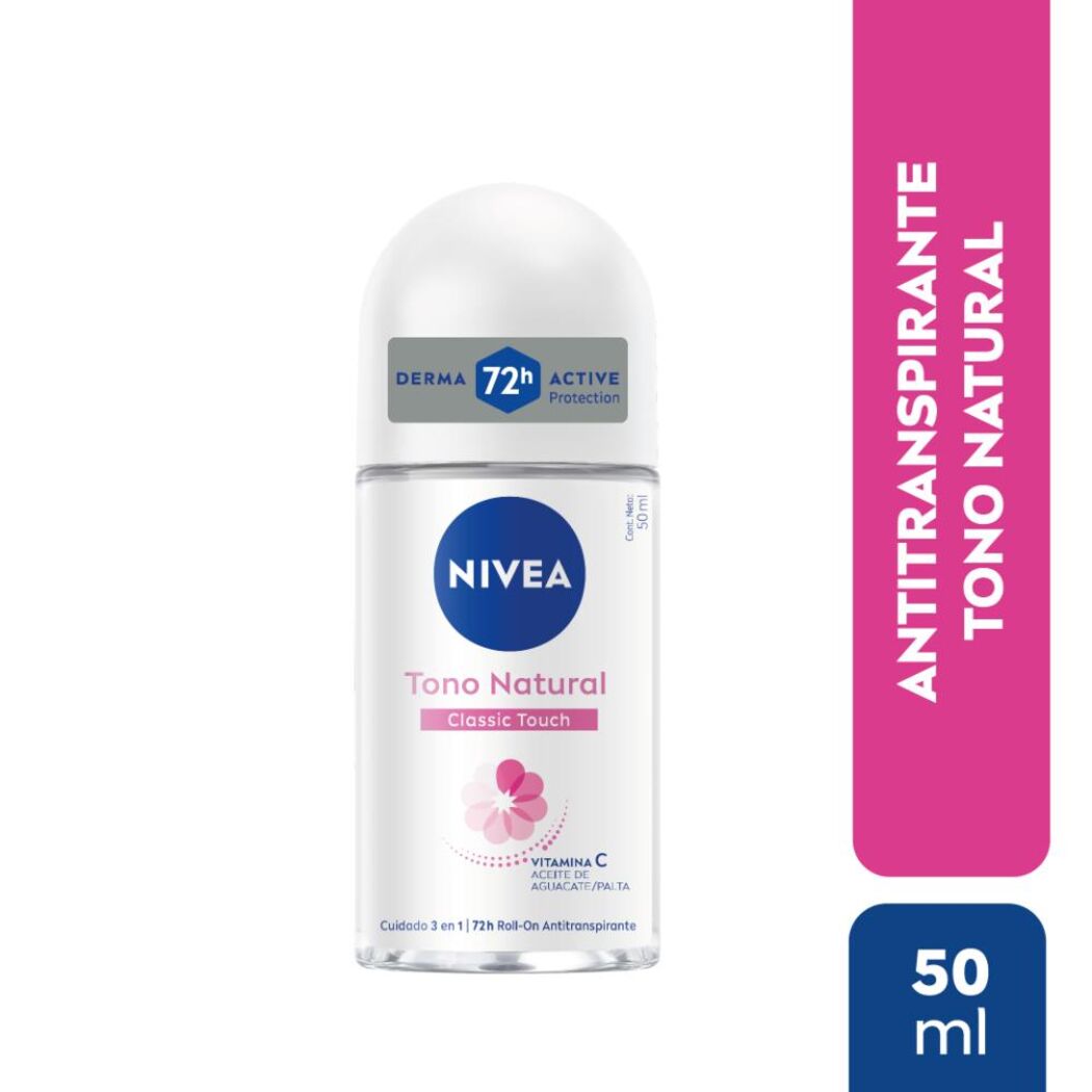 Desodorante Roll On NIVEA Tono Natural Classic Touch 50ml