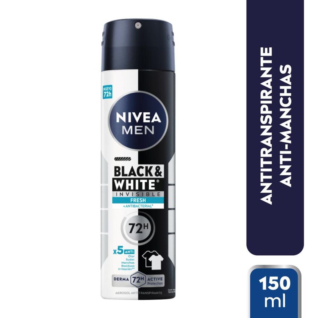 NIVEA MEN Desodorante Spray Black & White Fresh 150ml