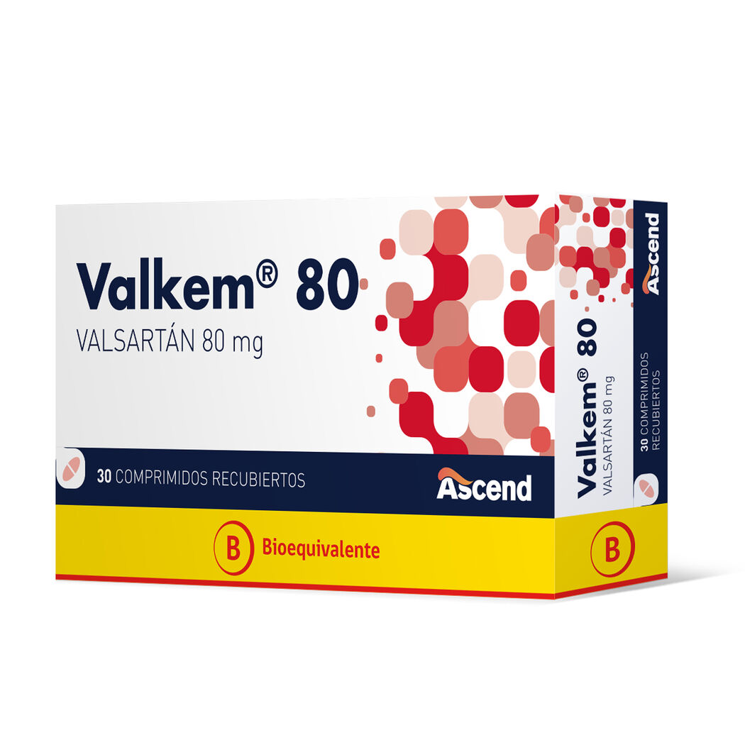 Valkem Valsartán 80mg 30 Comprimidos
