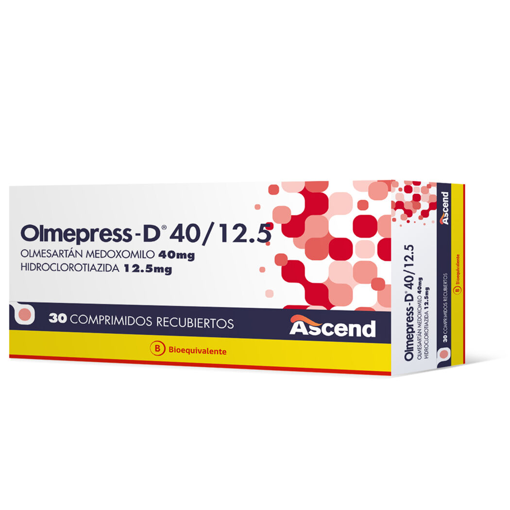 Olmepress D 40/12.5 Olmesartan / Hidroclorotiazida 30 Comprimidos Recubiertos