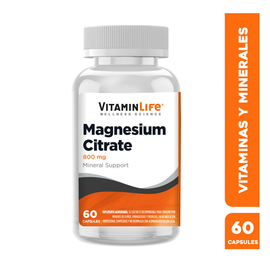 Citrato de Magnesio 800mg 60 Cápsulas