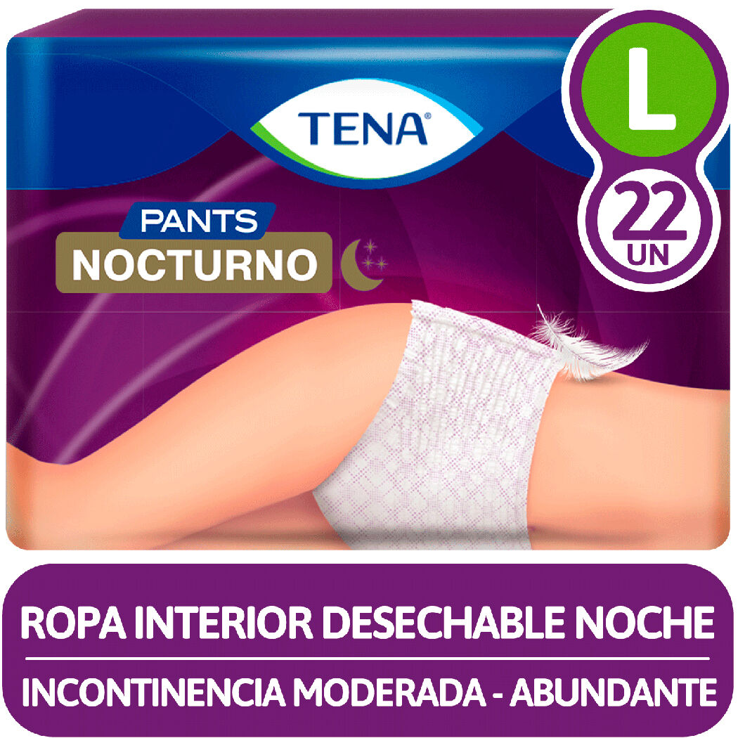 Ropa Interior Desechable Tena Nocturno Talla L/G 22 Unidades