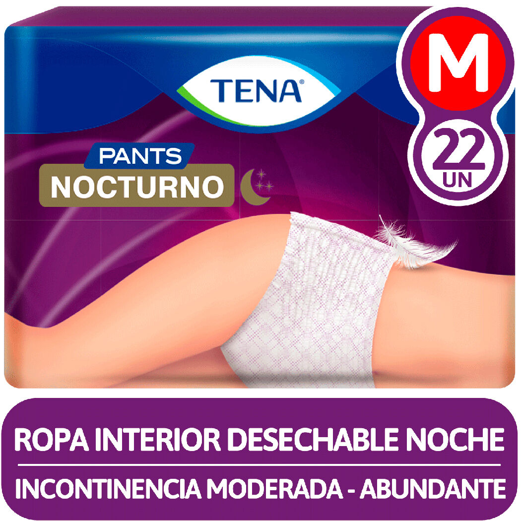 Ropa Interior Desechable Tena Nocturno M 22 Unidades