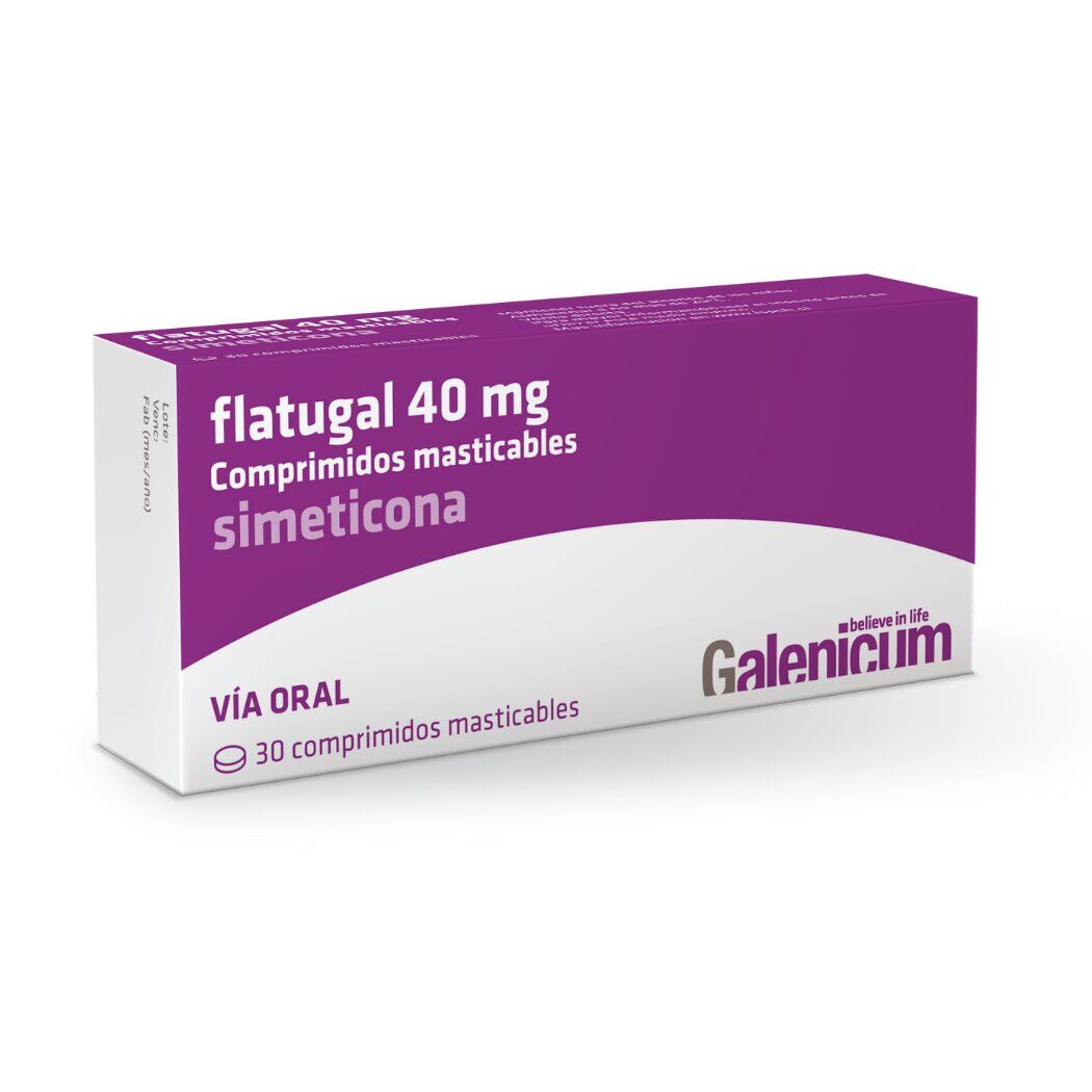 Flatugal Simeticona 40mg 30 Comprimidos Masticables