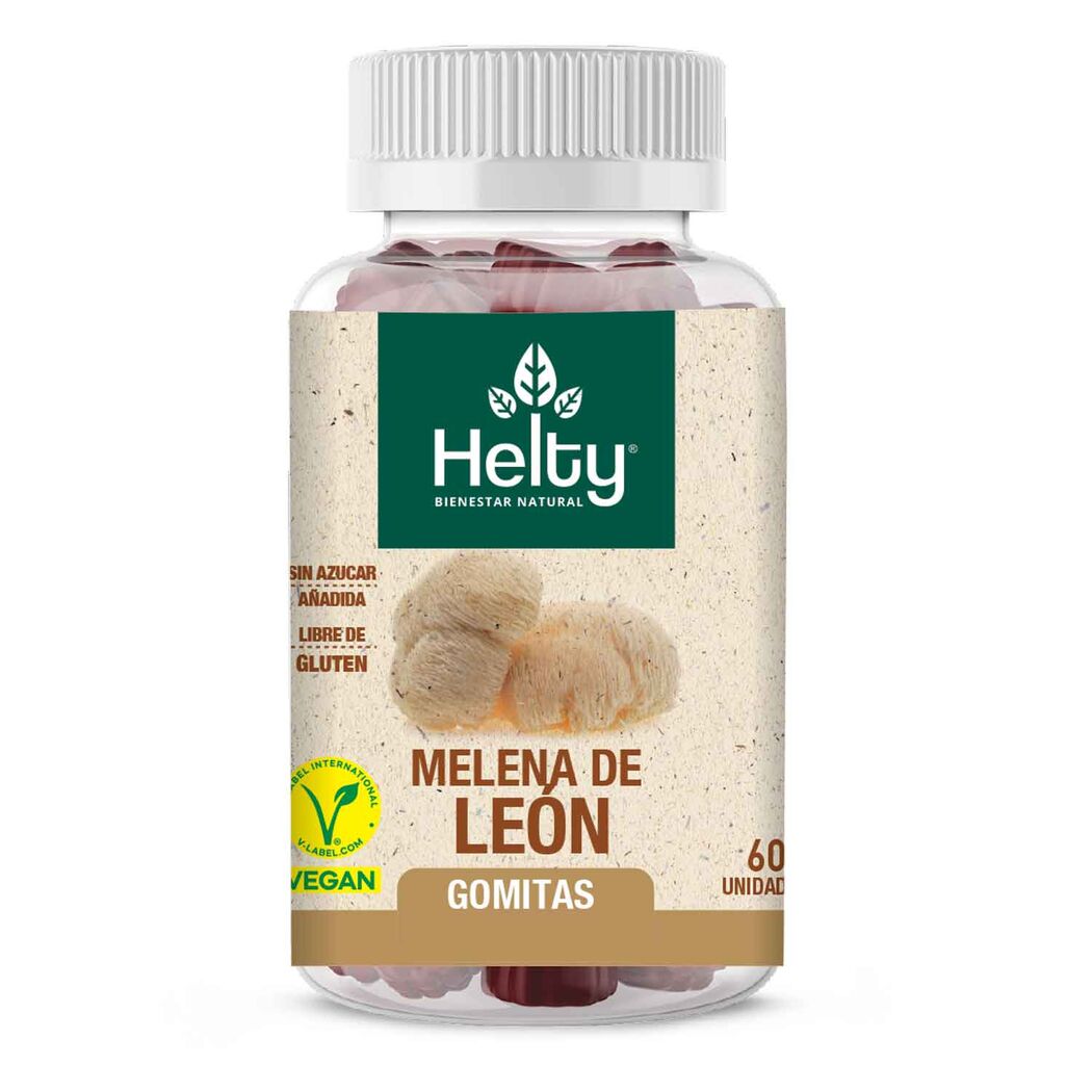 Helty Gomitas Melena de León Hongos Adaptógenos 60 Gomitas