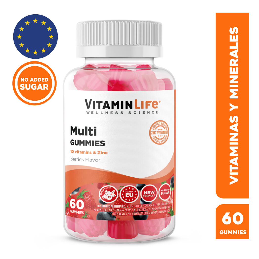 VitaminLife Gummies Multivitamínico 60 Gomitas Nueva Fórmula