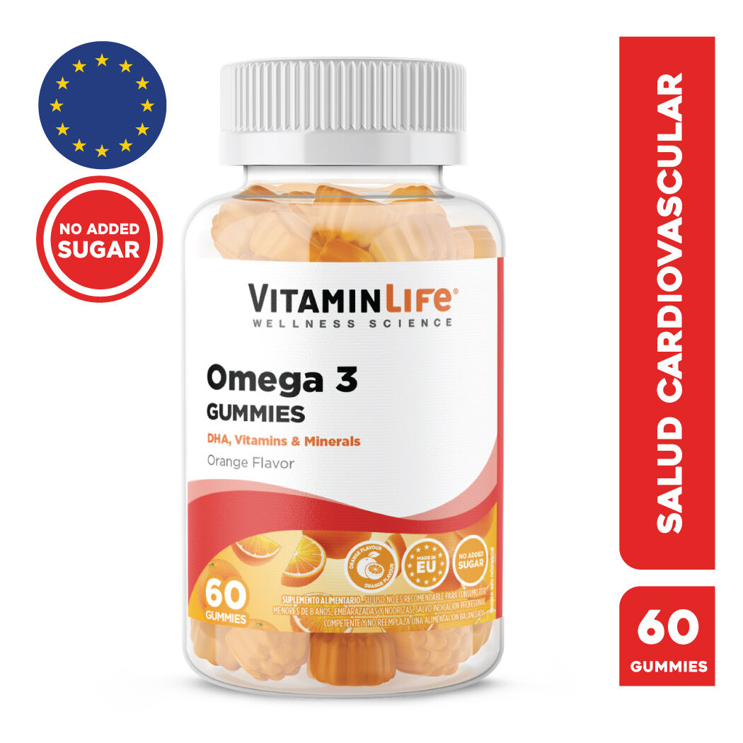 VitaminLife Gummies Omega 60 Gomitas Nueva Fórmula