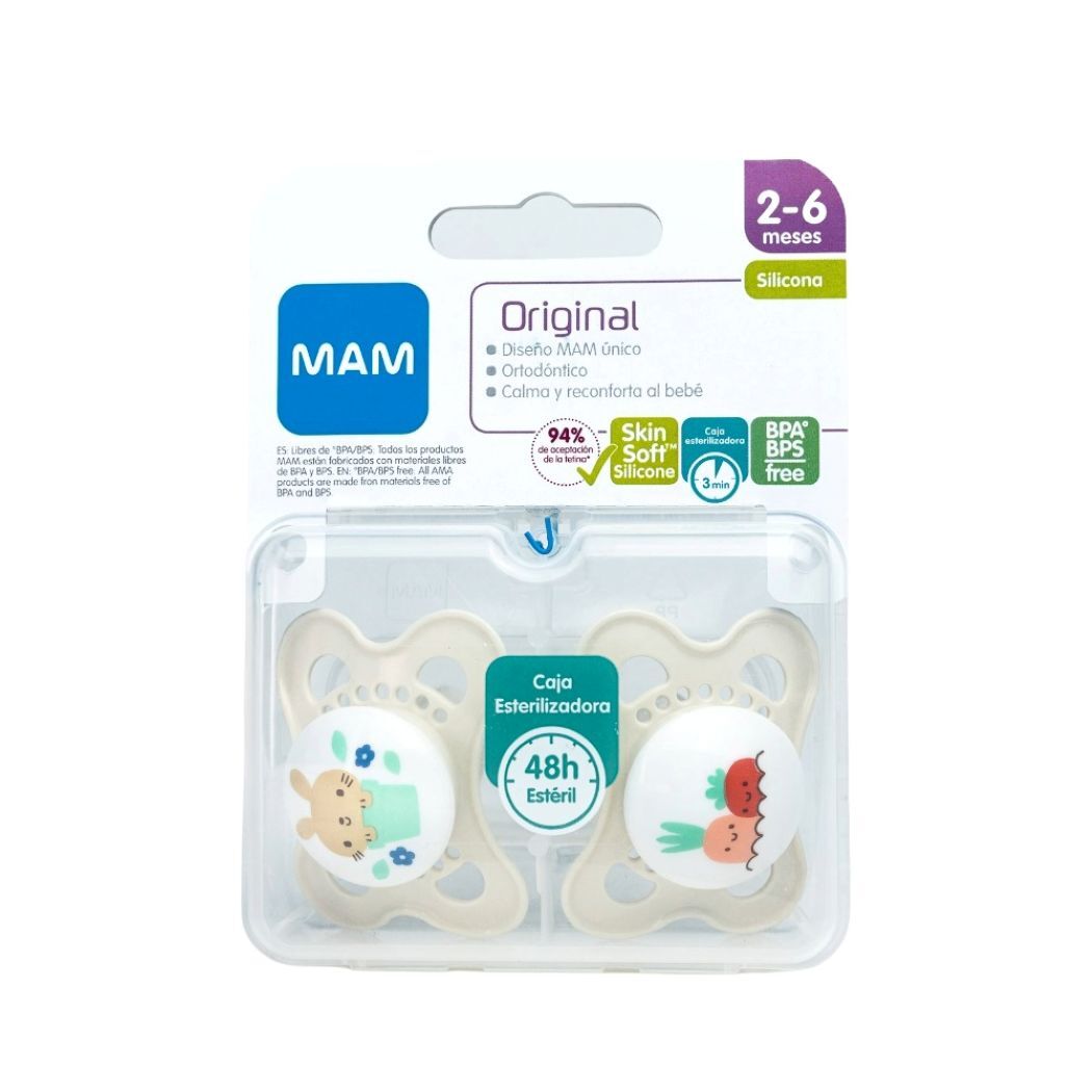 Chupete Silicona 2-6 Original Unisex x2