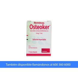 Osteoker (B) Ácido Zoledrónico 4mg Inyectable 1 Frasco-Ampolla