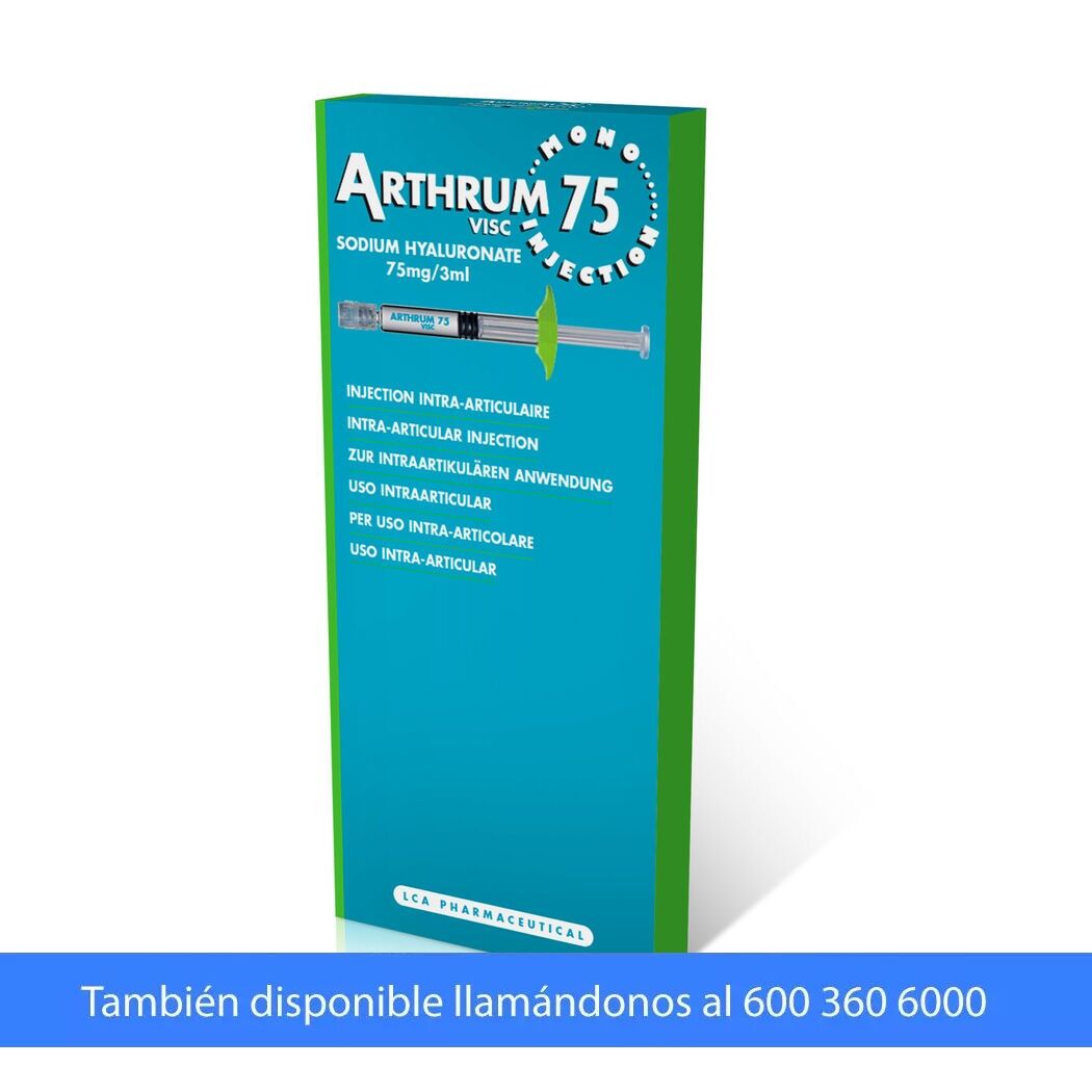 Arthrum Hialuronato Sódico 75mg/3ml 1 Jeringa Prellenada