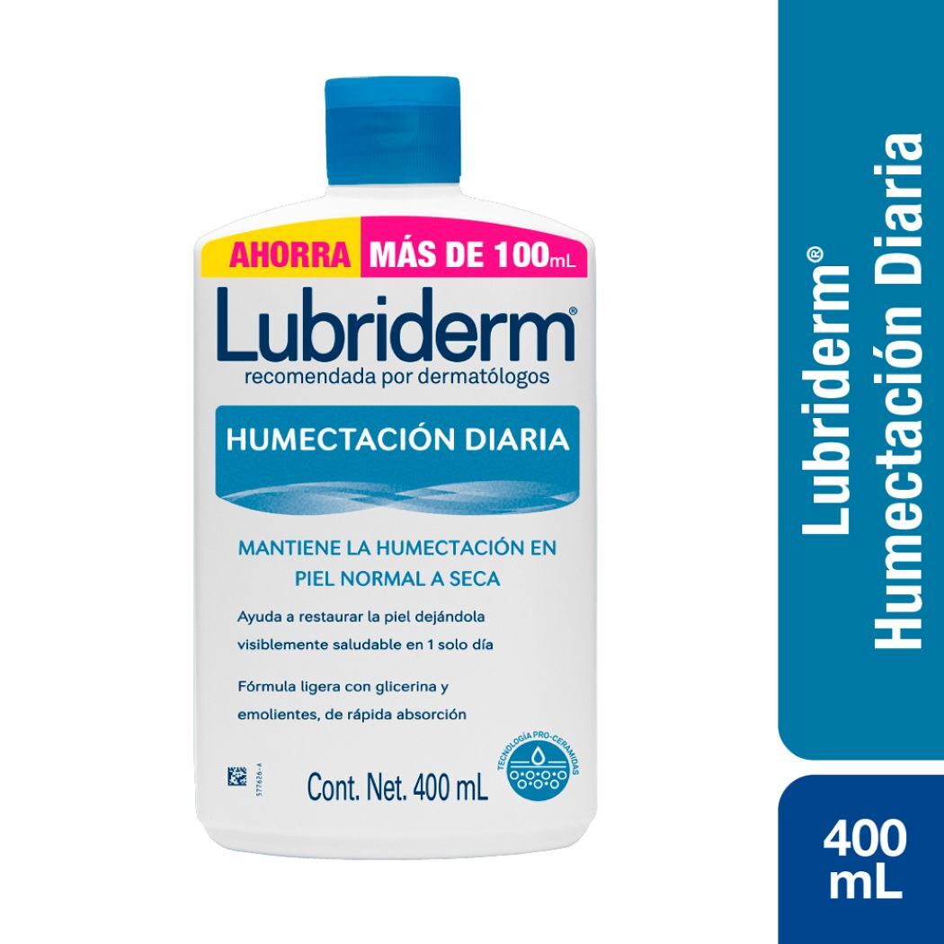 Crema Corporal Lubriderm 400 ml Humectación Diaria Formato Promocional