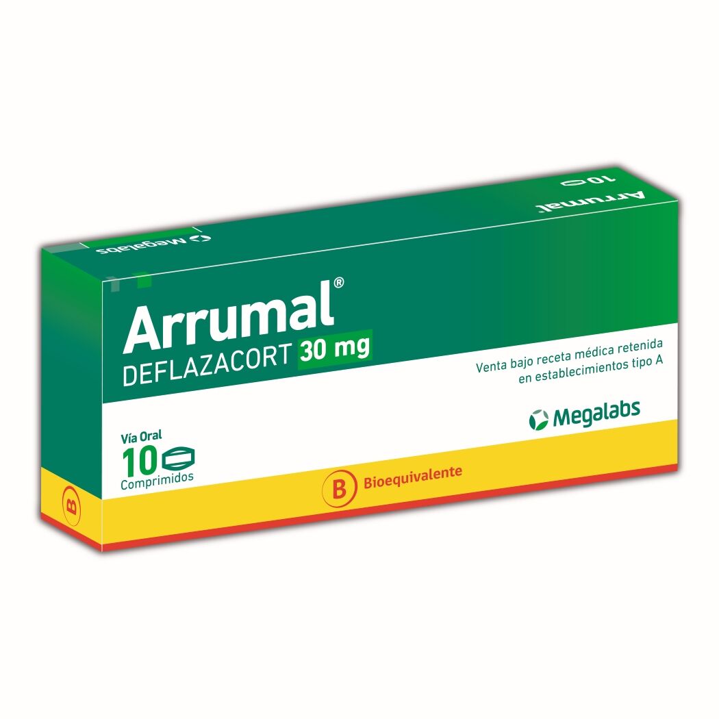 Arrumal (B) Deflazacort 30mg 10 Comprimidos