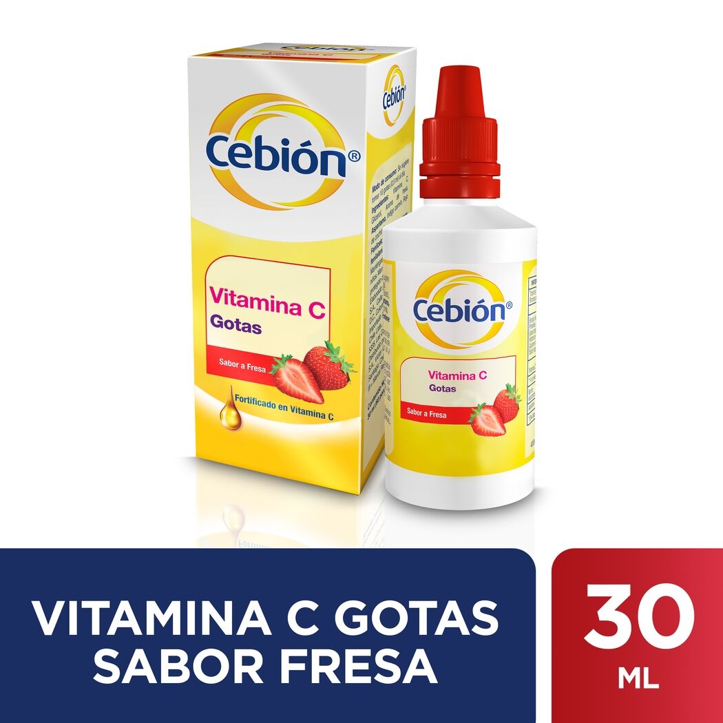 Cebión Gotas de Vitamina C Sabor a Fresa 30ml