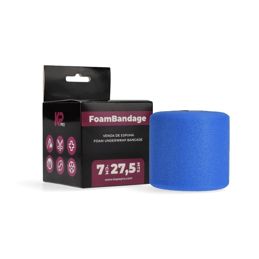 Pre Vendaje / Foam Bandage Azul – Protección para Vendajes Deportivos 7.5 CM X 27 MTS