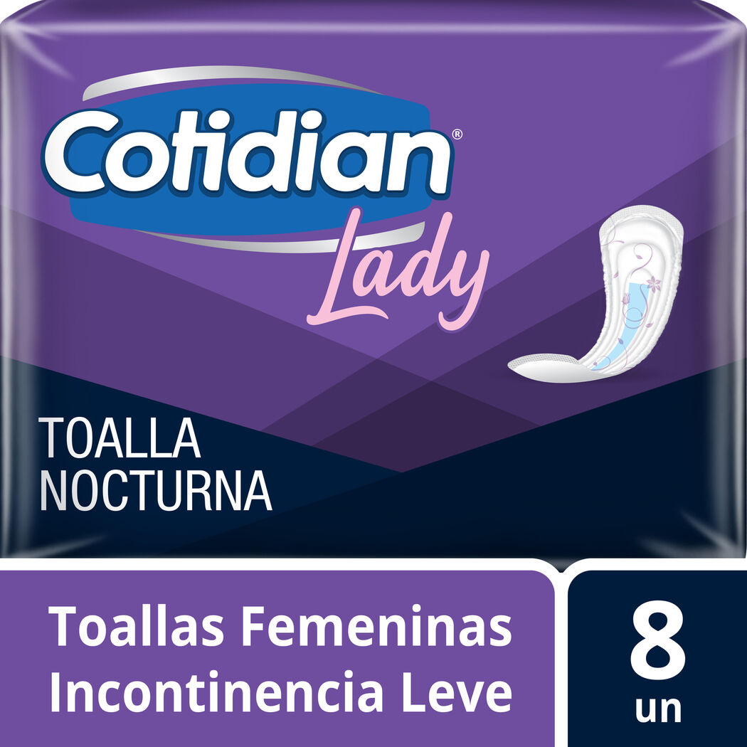 Toalla Higiénica Cotidian Lady Nocturna 8 Unidades