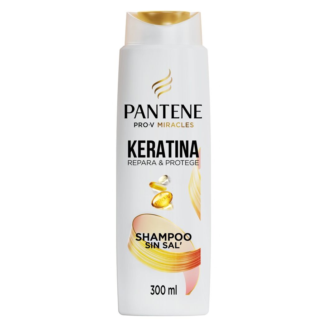 Shampoo Sin Sal Pantene Keratina con Pro Vitamina B5 300ml