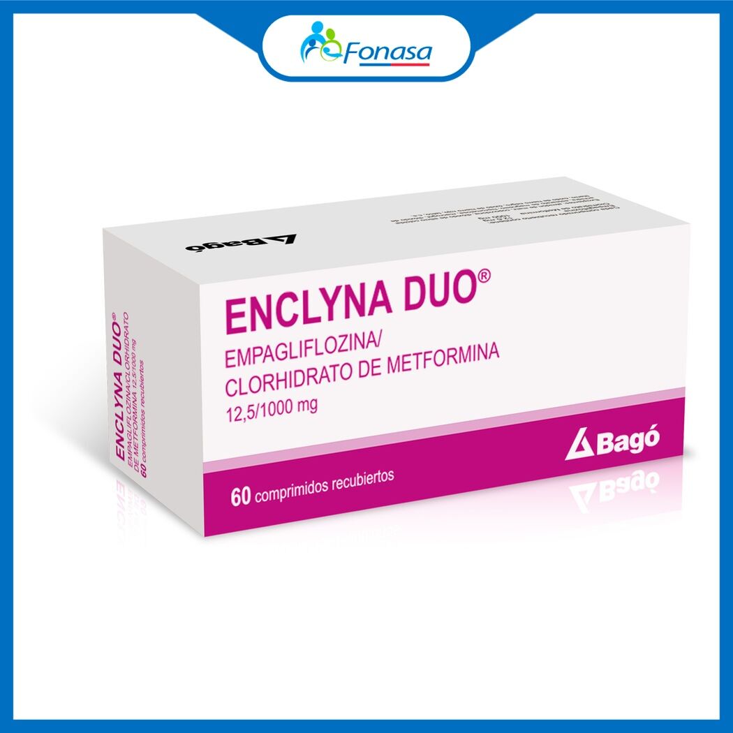 Enclyna Duo Empagliflozina / Metformina 12.5/1000 60 Comprimidos Recubiertos