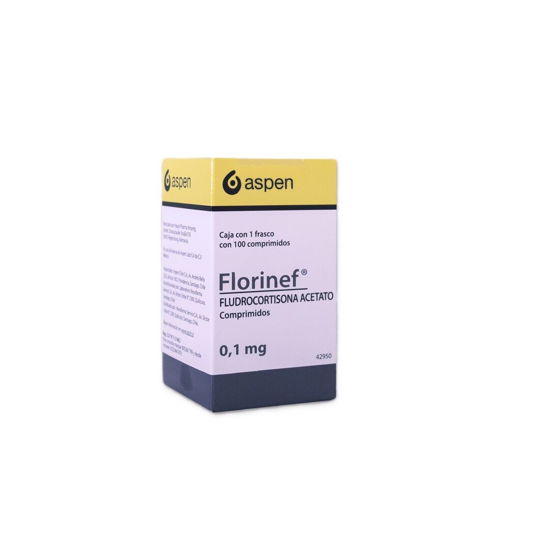 Florinef Fludrocortisona 0.1mg 100 Comprimidos
