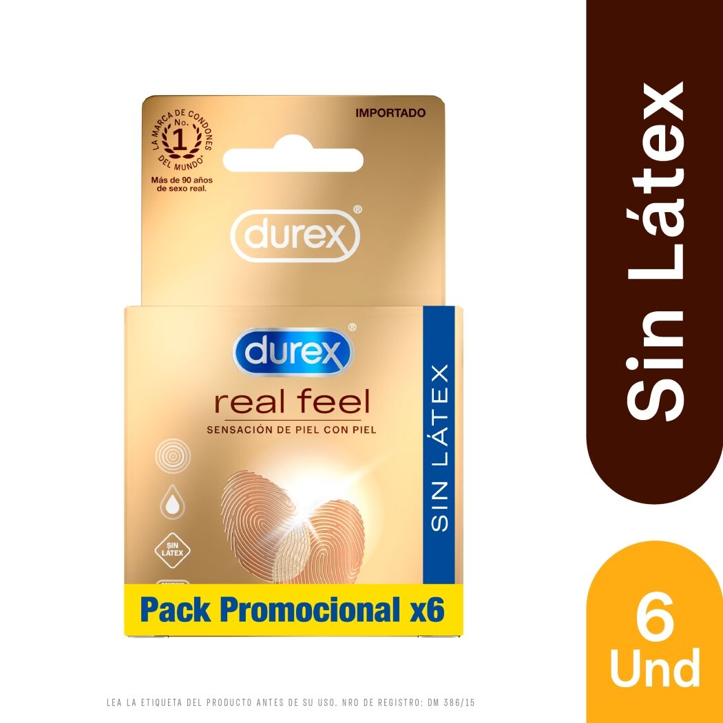 Durex Condones Real Feel 6 Unidades Sin Latex