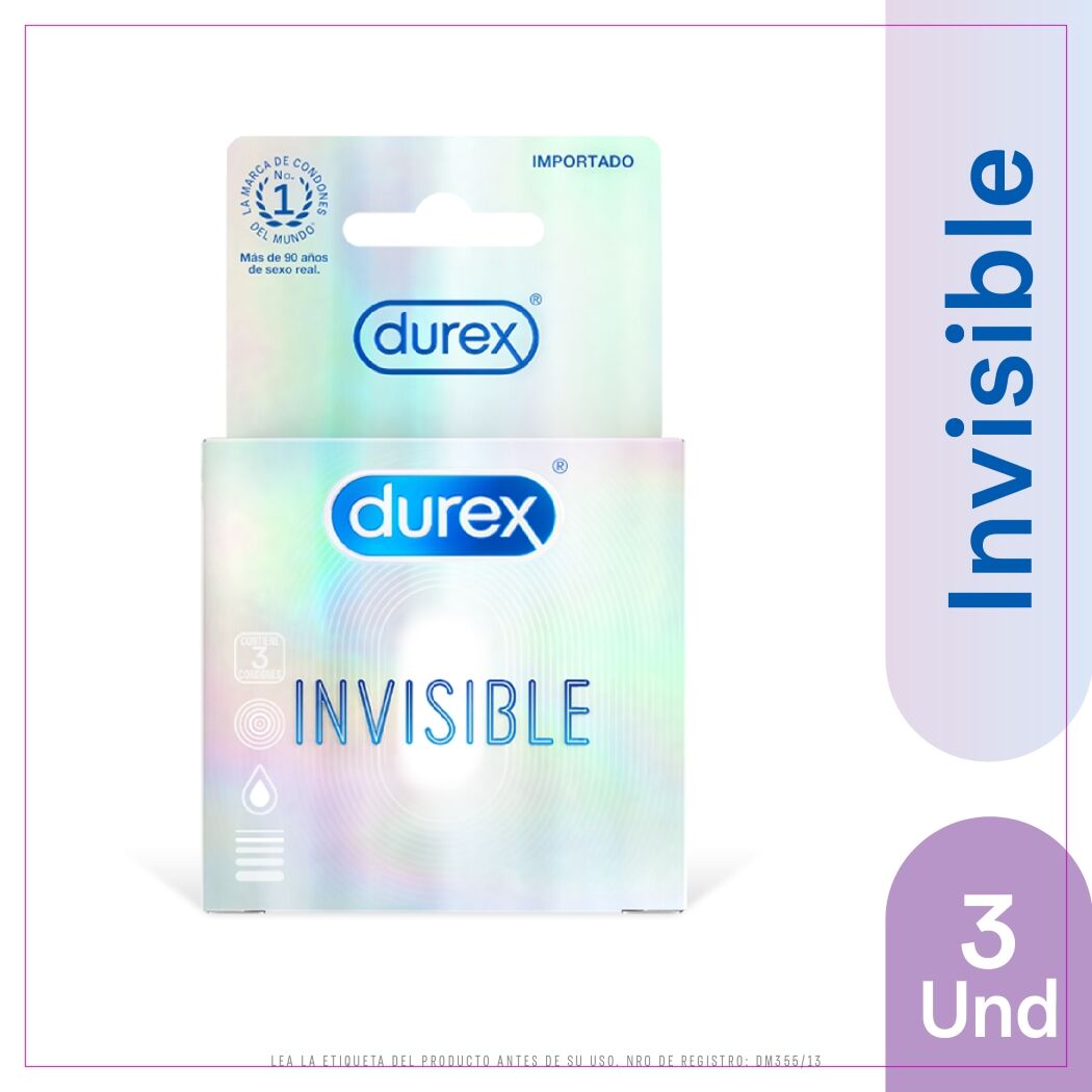 Preservativos Durex Invisible 3 Unidades