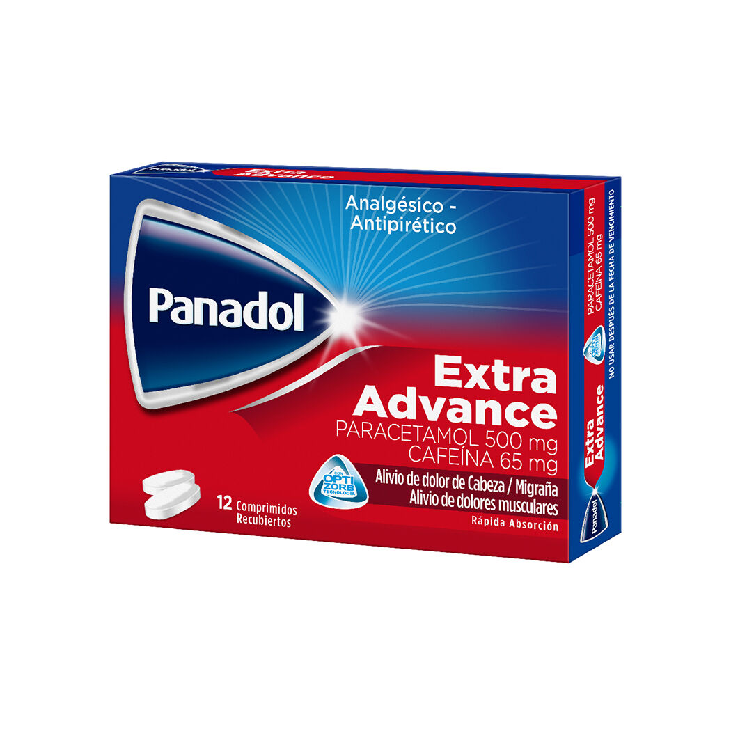 Panadol Extra Advance Cafeina / Paracetamol 12 Comprimidos Recubiertos