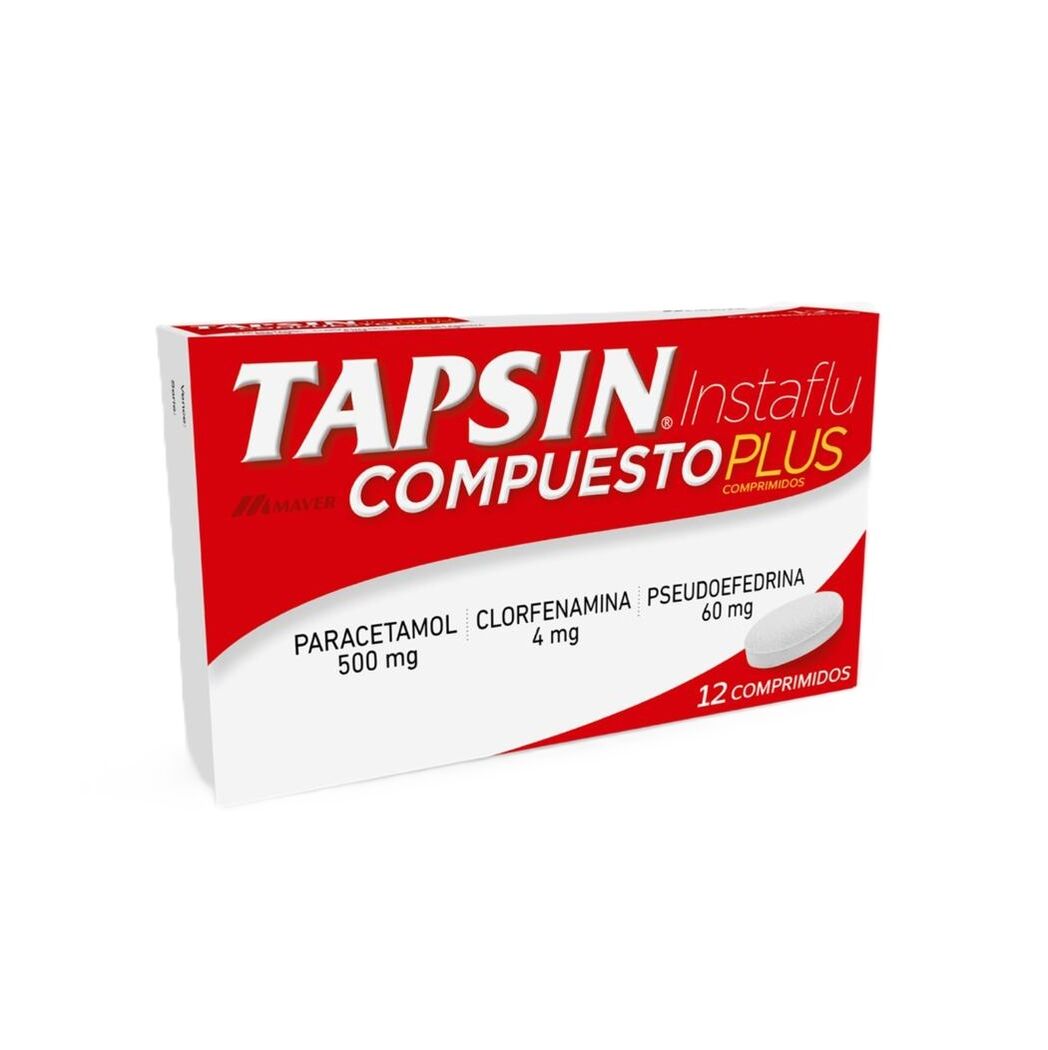 Tapsin Instaflu Compuesto Plus 12 Comprimidos