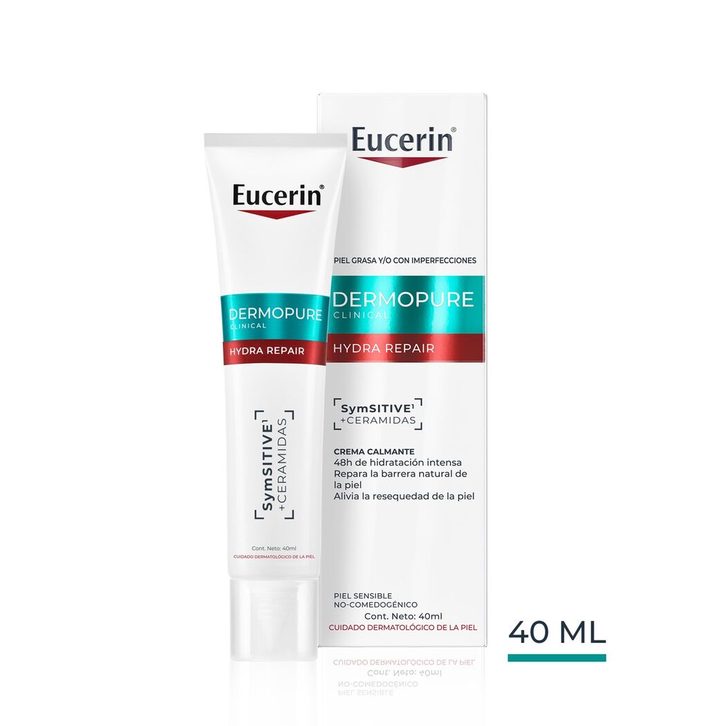 EUCERIN Hydra Repair Crema Dermopure Clinical Calmante Hidratante Piel Grasa 40 ml