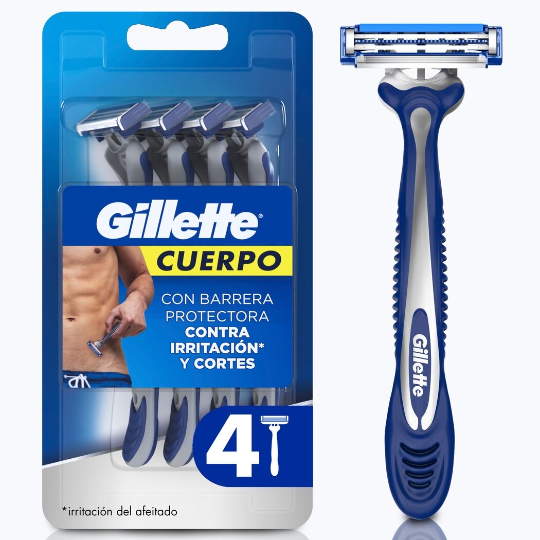 Máquina de Afeitar Gillette Cuerpo 4 Unidades