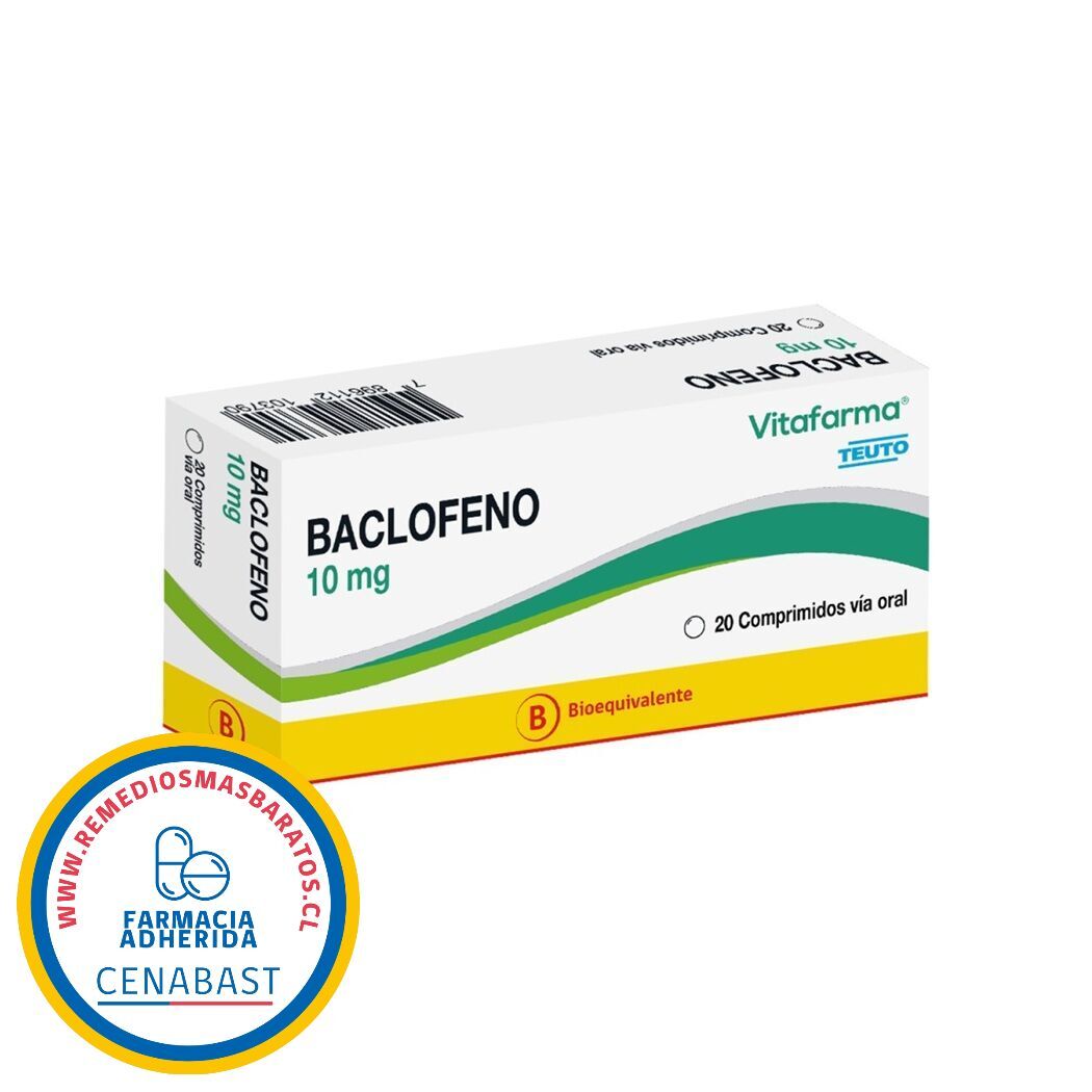 Baclofeno (B) 10mg 20 Comprimidos - Cenabast